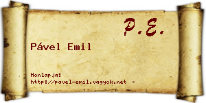Pável Emil névjegykártya